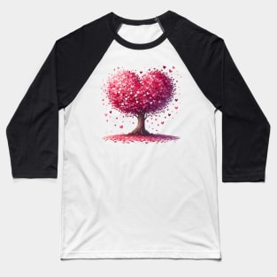 Tree Shaped Hearts Baseball T-Shirt